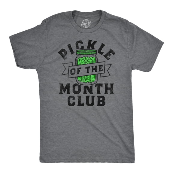 Mens Funny T Shirts Pickle of The Month Club Sarcastic Food Graphic Novelty Tee for Men Graphic Tees