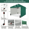 thumbnail image 6 of CROWN SHADES Commercial Instant Canopy Tent, 10x10 Foot Portable Pop Up Outdoor Shelter w/ Wheels & 4 Sidewalls, Push Center Lock & Carry Bag, Forest Green, 6 of 8