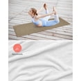 thumbnail image 4 of Vintage Brown Yoga Towel for Hot Yoga Non Slip, Farmhouse Retro Dark Solid Color Linen Texture Yoga Mat Towel Absorbent Yoga Sweat Towels Microfiber Hot Yoga Blanket for Bikram Pilates 26"x74", 4 of 7
