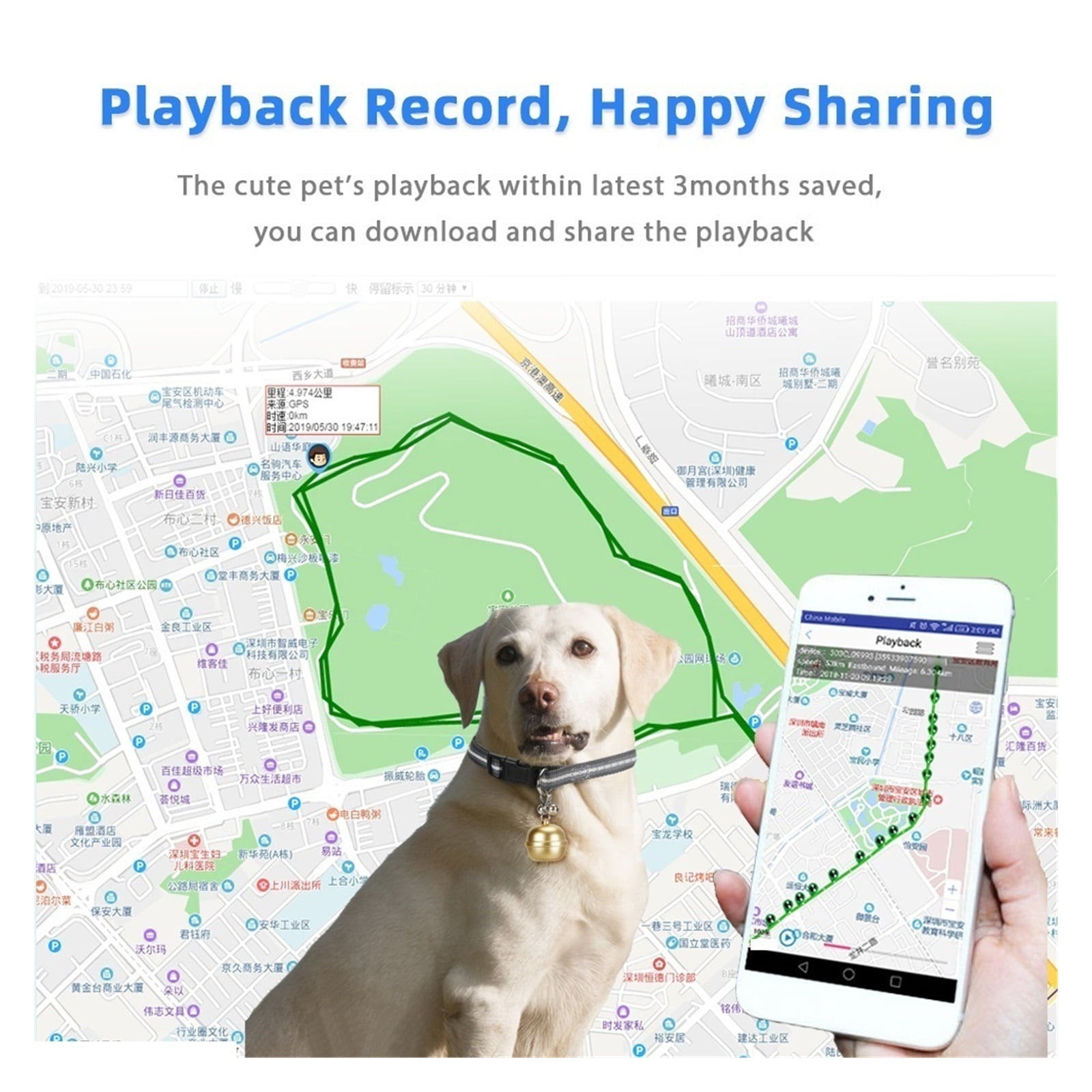 Mini Fashion Smart Dog Cat Pets Positioning Collar Bell GPS Tracker Anti-lost Alarm Tag Wireless Bag Wallet Key Finder Locator ,Providing Reminders At Any Time