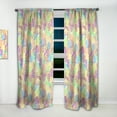 thumbnail image 2 of Designart 'Autumn Rainbow Transparent Leaves Pattern' Modern & Contemporary Curtain Panel, 2 of 5