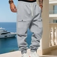 thumbnail image 6 of Havenre Mens Fleece Cargo Sweatpants Heavyweight Elastic Waist Loose Regular Fit Baggy Drawstring Jogger Pants with Multi-Pockets Gray XXXL, 6 of 10