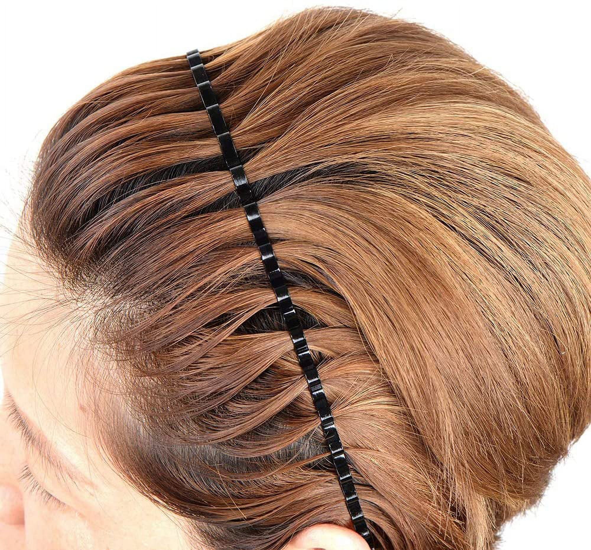 lofuanna Metal Hair Bands for Men Women's Headbands Beauty Care, Unisex  Black Wavy Spring Sports for Men's Hair Band Hoop Clips Women Accessories