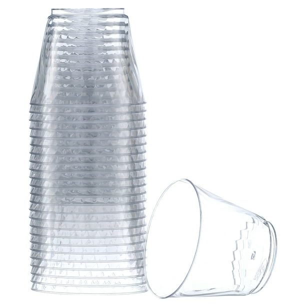 12 Ounce Plastic Cups Crystal Cut Plastic Cups - 10 Oz Disposable Cups, 150  Count, Clear & Sturdy For Parties 12 Oz Clear Plastic Cups