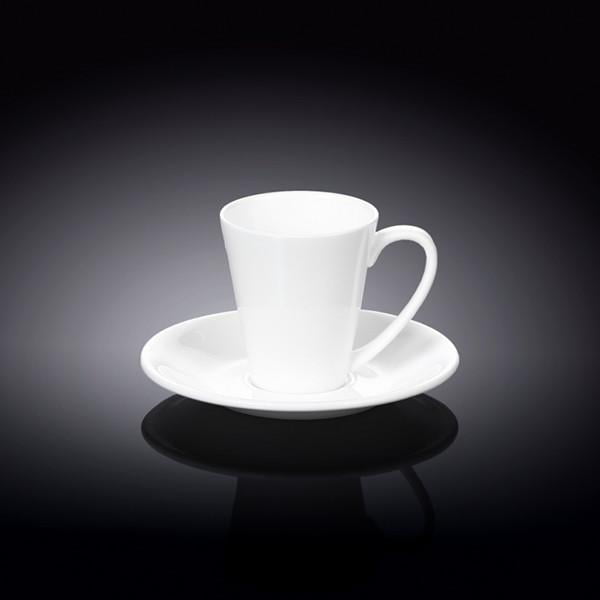 Crystal cup with saucer, 110ml