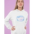 thumbnail image 2 of Manga Girl In Bathtub Hoodie Women -Image by Shutterstock, Female 3X-Large, 2 of 4