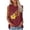 Wine, variant on Women's Sleeveless Tank Top O Neck Sunflower Print Tank Tops Casual T Shirts Blouse Summer Shirts