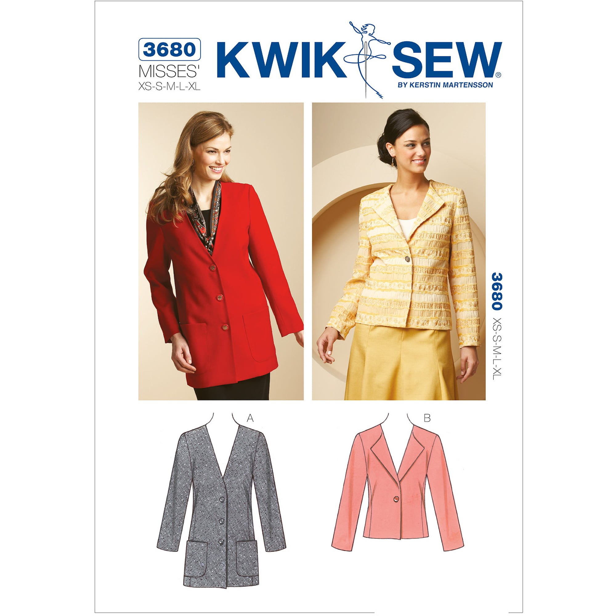 Kwik Sew Pattern Jackets, (XS, S, M, L, XL) - Walmart.com