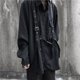 thumbnail image 3 of Conjunto de 2 piezas para mujer, camisa con cadena de vendaje, pantalones Cargo sueltos, pantalones casuales de manga larga, Hip Hop negro sólido, primavera y otoño, 3 of 5