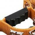 Double Row Handbell Tambourine Metal Jingles with Ergonomic Grip Percussion Instrument