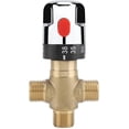 thumbnail image 1 of Brass 3 Way Thermostatic Mixing Valve For Shower System Water Temperature Pipe Basin Thermostat Control, 1 of 5