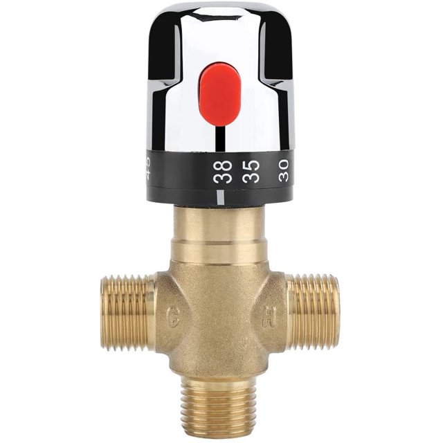 Brass 3 Way Thermostatic Mixing Valve For Shower System Water Temperature Pipe Basin Thermostat Control