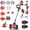 Black & red, variant on Paddsun Brush Cutter Cordless Weed Wacker Electric Weed Eater with 2 Large Capacity Batteries &17 Blades for Lawn Garden Yard