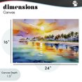 thumbnail image 4 of Stupell Industries Coastal Caribbean Calm Sunset Canvas Art, 24 x 16, by Shelly Craig, 4 of 8