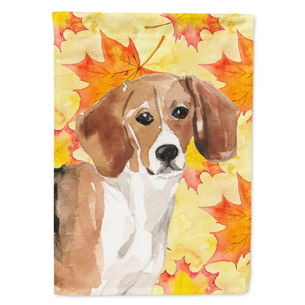 Beagle Fall Flag Canvas House Size