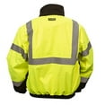 thumbnail image 2 of Cordova J201-2XL Reptyle Type R, Class III, Lime 2-In-1 Bomber Jacket, PU Coated Polyester Shell, Zip-Out Fleece Lining, Concealed/Detachable Hood, 2X-Large, 2 of 3