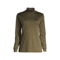 thumbnail image 2 of Lands' End Women's Plus Size Long Sleeve Supima Mock Turtleneck, 2 of 2