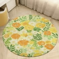thumbnail image 4 of Floral Colorful Flower Washable Round Rug -Circle Area Rugs for Nursery Bedroom, Vintage Non Slip Non Shedding Low Pile Carpet for Living Room Coffee Table Entryway, 4 of 6