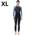 thumbnail image 3 of DivaSail Wetsuits Buceo Traje de buceo Hombre y traje de mujer de manga larga pantalones largos Cuerpo completo Traje de baño completo Deportes transpirables Pieles de buceo Mujeres Negro / azul 【XL】 kenally OD003283-14, 3 of 7