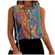 thumbnail image 1 of TaTaai Button Lapel Blouse Lightweight Breathable Women's Casual Fashion Printed Sleeveless Short Sleeve Loose Summer Smart-Casual Top Gift, 1 of 6
