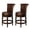 Dark Brown, variant on Maven Lane Pullman Counter Stool 26 Inches – Set of 2 – Swivel Stools with Footrest – Dark Brown Solid Wood Frame & Brown Faux Leather Upholstery – Perfect for Kitchen Islands & Counters