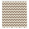 thumbnail image 2 of Ambesonne Chevron Shower Curtain, Abstract Geometric Zigzag, 69"Wx75"L, Beige Cocoa, 2 of 4