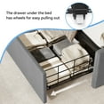 thumbnail image 2 of Uforic Queen Bed, Storage Drawers & Padded Headrest, USB & Type-C Outlets, Box Spring Unnecessary, Suitable for Adults, Gray, 2 of 6