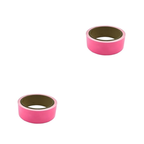 Matsuzay Home Office Hotel Cinta de advertencia luminosa recortable portátil Pasarela Tira de seguridad autoadhesiva Cintas impermeables Rosa Rosa 5 mm 2Conjunto
