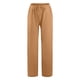 thumbnail image 5 of Pantalones casuales de lino con cintura ancha y cordón largo para mujer - Pantalones elásticos de cintura alta y pierna ancha en color liso, 5 of 5