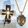 thumbnail image 4 of Avaner Saint Michael Necklace, Stainless Steel St Michael The Archangel Pendant Amulet for Men Women with Gift Packaging, 4 of 7