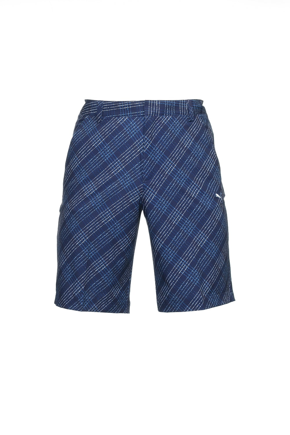 PUMA - Puma 'Printed Plaid Short' Blue Graphic Flat Front Walking Shorts | Size 30 - Walmart.com 
