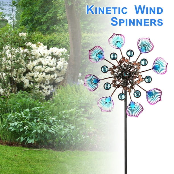 MLfire Peacock Wind Spinner Outdoor Metal Wind Spinners 35