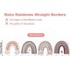 thumbnail image 2 of Bordes del tablón de anuncios del arco iris, bordes rectos del arco iris con lunares y corazones, decoración para el aula o la escuela en casa (65 pies), 2 of 5