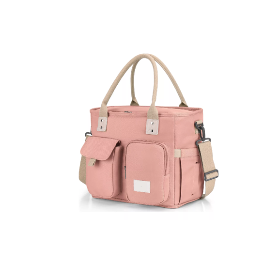 Lonchera Térmica Bolsa De Almuerzo Portátil Fiambrera 16L Rosa
