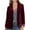 Burgundy, variant on Odeerbi Jackets For Women Cozy Retro 2025 Long Sleeve Velvet Solid Buttons Pokets Jacket Cardigan Loose Coat Top Black