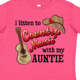 thumbnail image 4 of Inktastic I Listen to Country Music with my Auntie Guitar and Hat Boys or Girls Toddler T-Shirt, 4 of 5