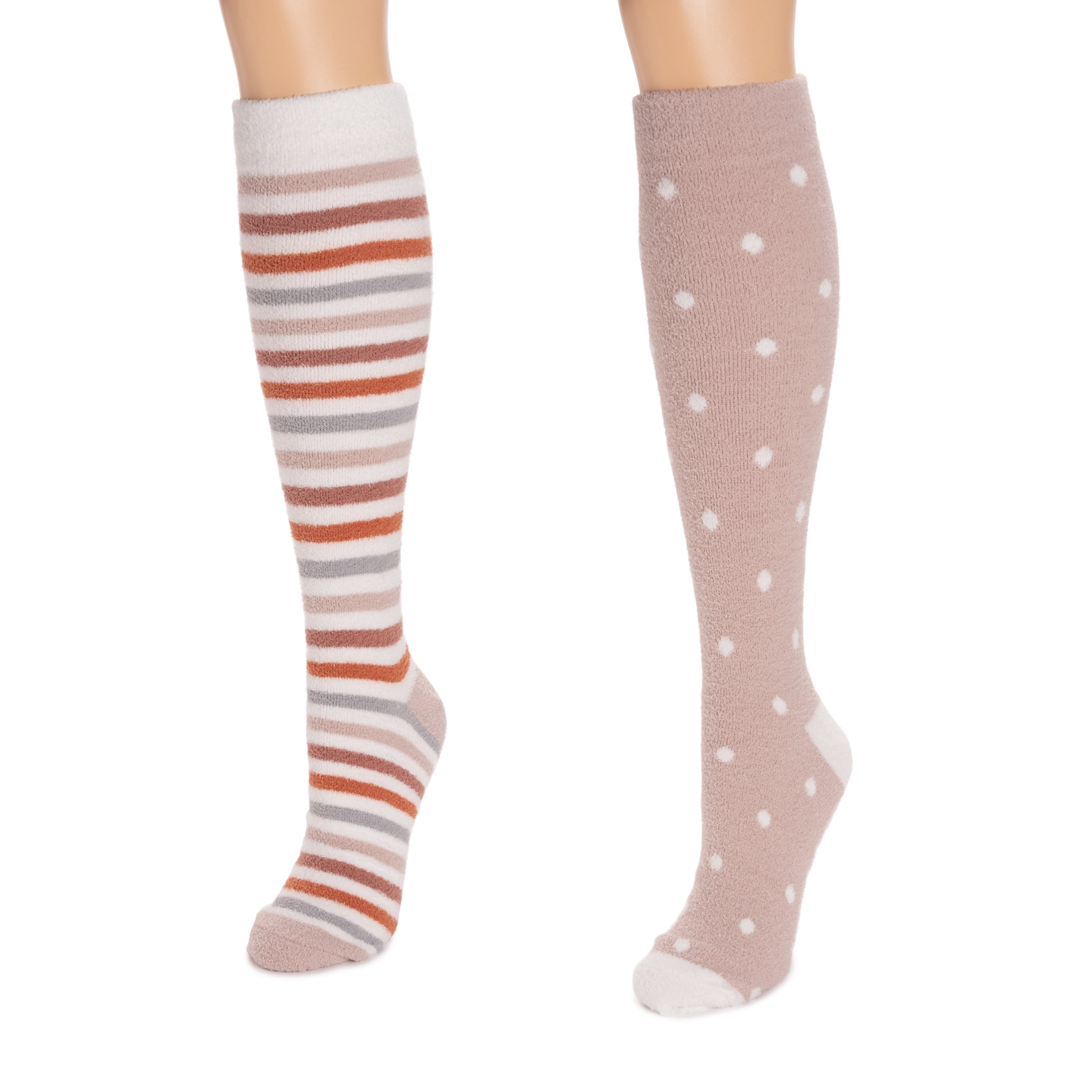 MUK LUKS Women's Women's 2 Pack Knee High Compression Cozy Socks