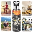 thumbnail image 5 of Cat Flowers Sports Water Bottle with Straw Lid Insulated Stainless Steel Leak Proof BPA Free Thermal Mug with Handle for Gym Yoga Cycling Camping, 5 of 8