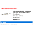 thumbnail image 2 of Front Anti Rattle Spring - Compatible with 2012 - 2015 Land Rover Range Rover Evoque 2013 2014, 2 of 2