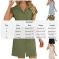 thumbnail image 3 of Caywon Women's Casual Fashion Solid Color Button Front Tie-Waist Lapel Short Sleeve Nightgown Classic Stylish Sleep Dress for Home Daily Use, 3 of 5
