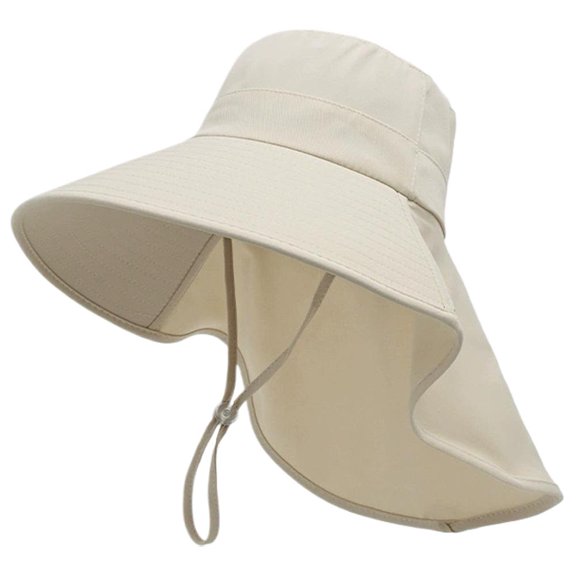 Outdoor Sun Hats for Women,Nylon UPF Protection Fishing Bucket Hat with Neck Flap