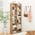 thumbnail image 5 of Gymax 11-Tier Bookcase w/Anti-Tipping Kits Wood Display Shelf Tree-Shaped Bookshelf Natural, 5 of 10
