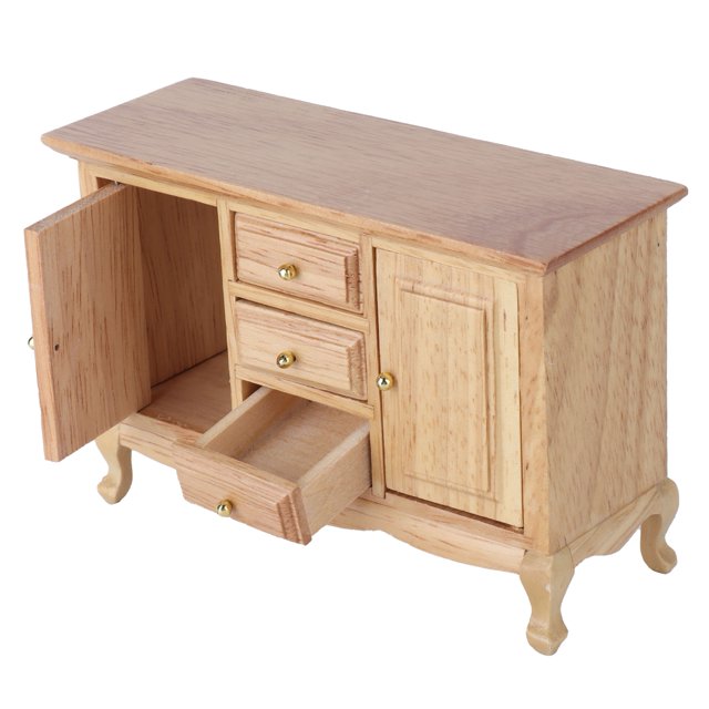Gabinete En Miniatura, Gabinete De Casa De Muñecas No Tóxico De Madera Para Niños De 7 Años Para Sala De Estar De Casa De Muñecas