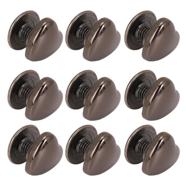 20Pcs 8mm Heart Shape Rivets, Decorative Stud Rivets, Metal Heart Shape Screwback Leather Rivets for Clothing, Bag, Shoes, Belt, Handbag, Purse, Fabric & Leather Crafting