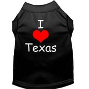Pet Dog Cat Shirt Screen Printed, "I Love Texas"