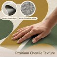 thumbnail image 6 of ODIKA 5'x7' Washable Area Rug Non-Slip, Low Pile, Stain Resistant Green Gold Geometric Artistic Elegant Abstract Design with Bold Contrasting for Guest Room, Lounge, Apartment, 6 of 7