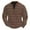 Brown1, variant on GigrtiJin Men's Plus Size Casual Tops Solid Color Crew Neck Quarter Zipper Texture Long Sleeve Blouse Vintage Trendy Tunic