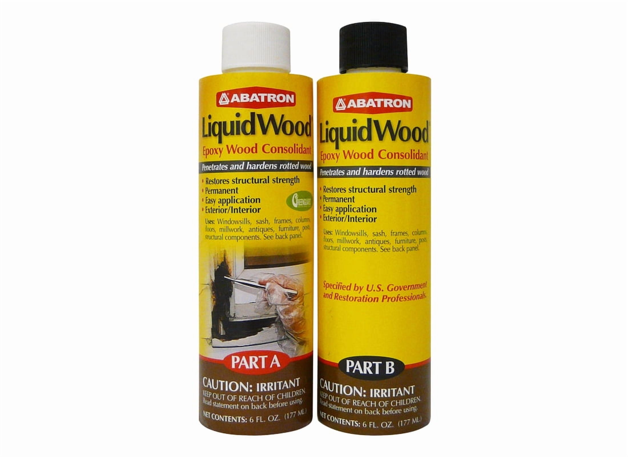 Abatron LWAB6OR LiquidWood Epoxy, Wood Hardener, 12-oz. - Quantity 1