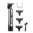 thumbnail image 3 of Cortadora de pelo eléctrica, kit completo de aseo profesional para cortar el pelo con peines guía para hombres, color plateado, 3 of 5