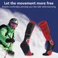 thumbnail image 3 of 1 Pair Anti-Slip Moisture Absorption Color Matching Ribbed Cuffs Long Tube Sports Socks Unisex Cotton Snowboard Cycling Ski Socks, 3 of 10
